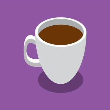 Coffee cup in trendy flat style. Vector illustration. EPS 10. Stock Illustration