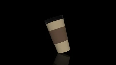 Coffee Cup turns on itself Stock Footage 243719346