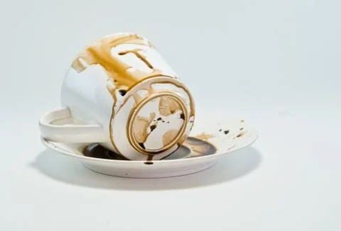 Coffee cup used. Stock Photos