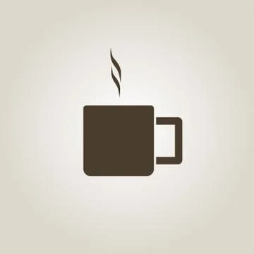 Coffee cup vector flat icon. Tea cup Illustrazione stock