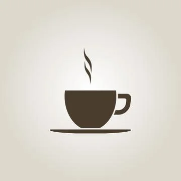 Coffee cup vector flat icon. Tea cup Illustrazione stock