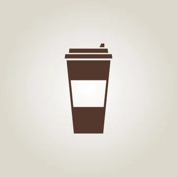 Coffee cup vector flat icon. Tea cup Illustrazione stock