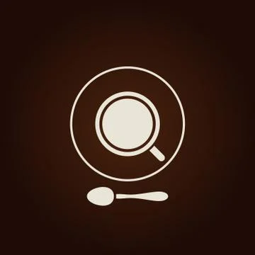 Coffee cup vector flat icon. Tea cup Illustrazione stock