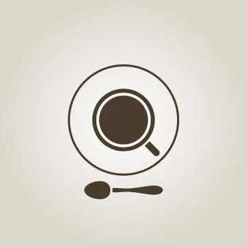 Coffee cup vector flat icon. Tea cup Illustrazione stock