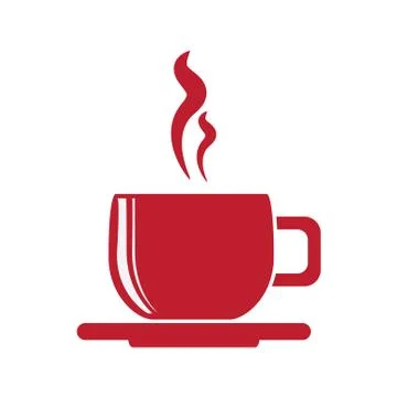 Coffee cup vector flat icon. Tea cup sign with isolated background. 스톡 일러스트