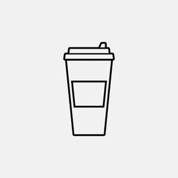 Coffee cup vector flat icon Stock Illustration