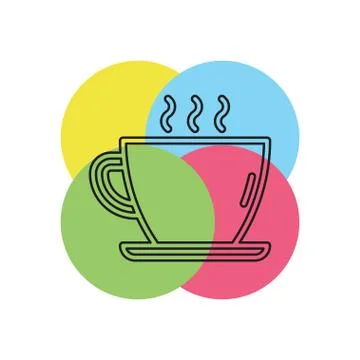 Coffee cup vector icon Stock Illustration