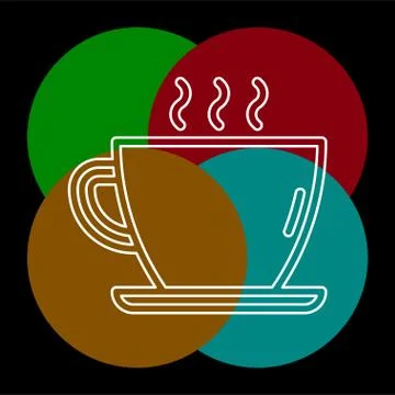 Coffee cup vector icon Stock Illustration