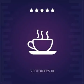 Coffee cup vector icon Stock Illustration