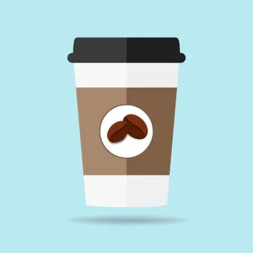 Coffee cup vector illustration Illustrazione stock