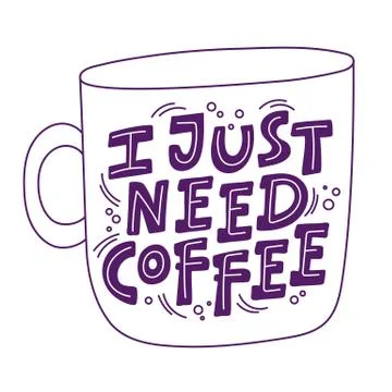 COFFEE CUP Vector Illustration Print Mug Illustrazione stock
