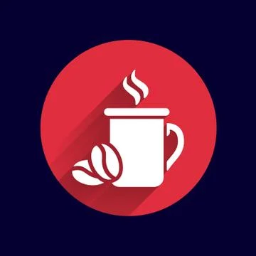 Coffee cup vector logo design template. Cafe shop emblem Stock Illustration