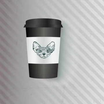 Coffee Cup Vector Template: Vector Illustration Stock Illustration