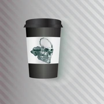 Coffee Cup Vector Template : Vector Illustration Stock Illustration