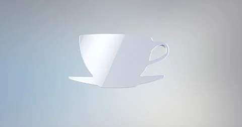 Coffee Cup White 3d Icon Stock Footage 67947056
