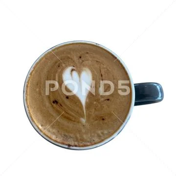 Coffee in a cup on a white background 1 PSD Template