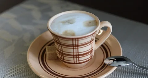 Coffee cup on white background Stock Footage 87163461