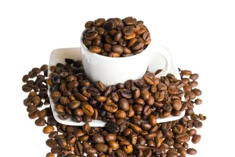 Coffee cup on white background Stock Photos