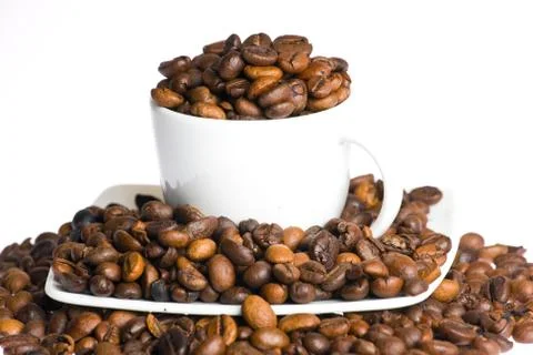 Coffee cup on white background 스톡 사진