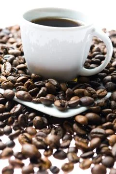 Coffee cup on white background Foto stock