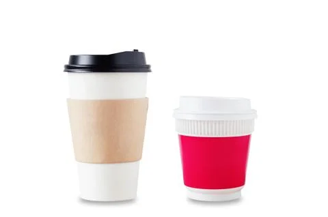 Coffee cup on white background. Stock Photos