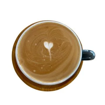Coffee in a cup on a white background Stock Photos