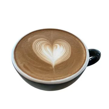Coffee in a cup on a white background Stock Photos