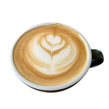 Coffee in cup on white background Stockfoto's