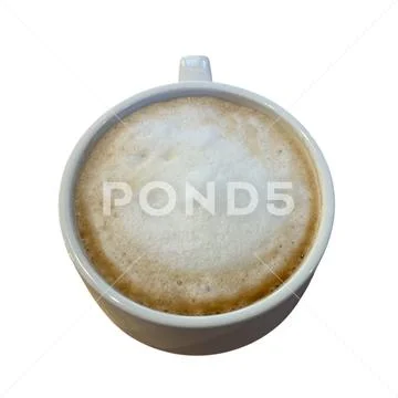 Coffee in a cup on a white background PSD Template