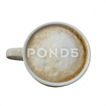 Coffee in a cup on a white background PSD Template
