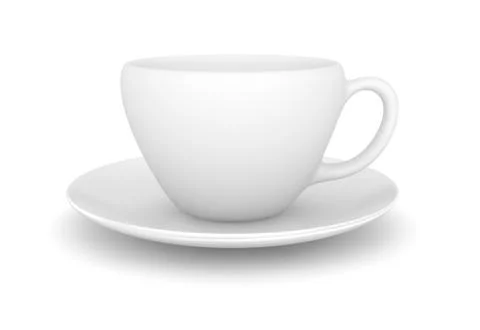 Coffee cup on white. Stock Illustration