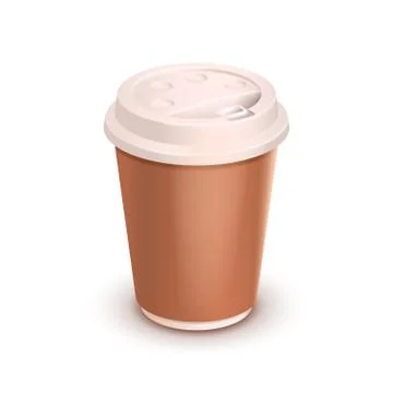 Coffee cup on white Stock Illustration