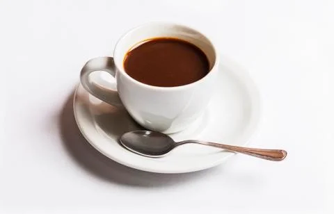 Coffee cup on white Foto stock