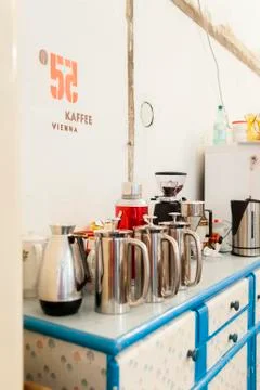Coffee cupboard Stock Photos