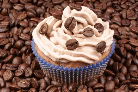 Coffee cupcake Stock Photos