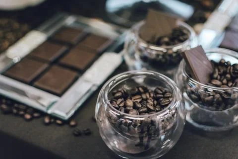 At a coffee cupping workshop Foto stock