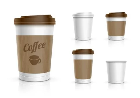 Coffee cups collection Stock Illustration
