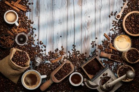 Coffee cups composition Foto stock