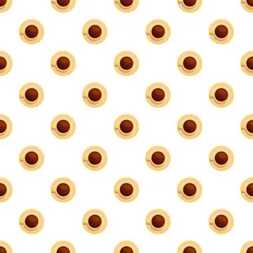 Coffee cups forming a repeating seamless pattern Stock Illustration