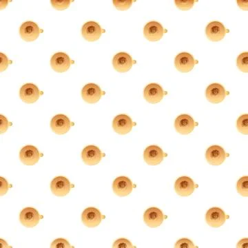Coffee cups forming a seamless repeating pattern texture イラスト素材