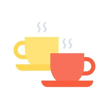 Coffee Cups icon vector image. Stock Illustration