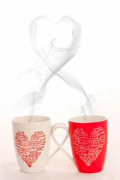 Coffee cups with love Foto stock