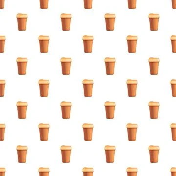 Coffee cups pattern forming a seamless background Stock Illustration