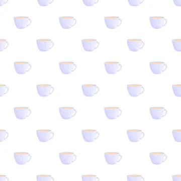 Coffee cups pattern forming seamless background design Stock Illustration