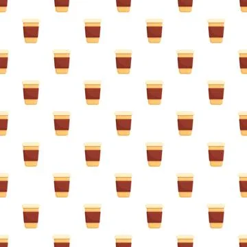 Coffee cups pattern forming a seamless background Stock Illustration