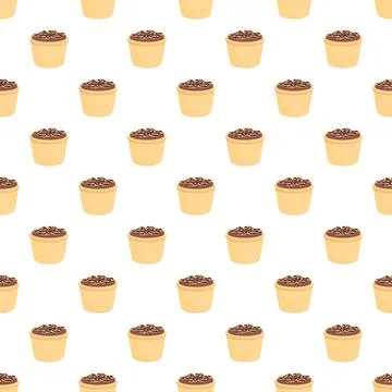 Coffee cups pattern forming a seamless background Stock Illustration