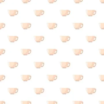 Coffee cups pattern showing seamless background texture 스톡 일러스트