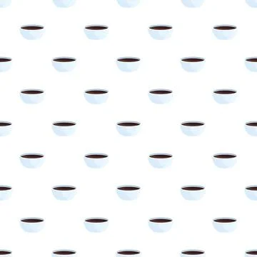 Coffee cups seamless pattern background for cafe design Stock Illustration