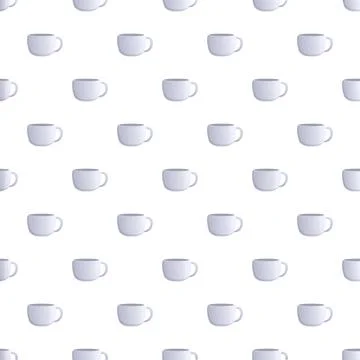 Coffee cups seamless pattern repeating background design Illustrazione stock