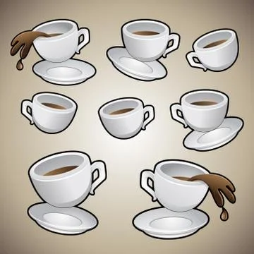 Coffee Cups Set Stock Illustration
